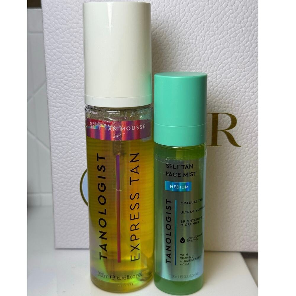 Tanologist Express Tanning Mousse (LIGHT) & Hydrating/Brightening Face Mist -NEW